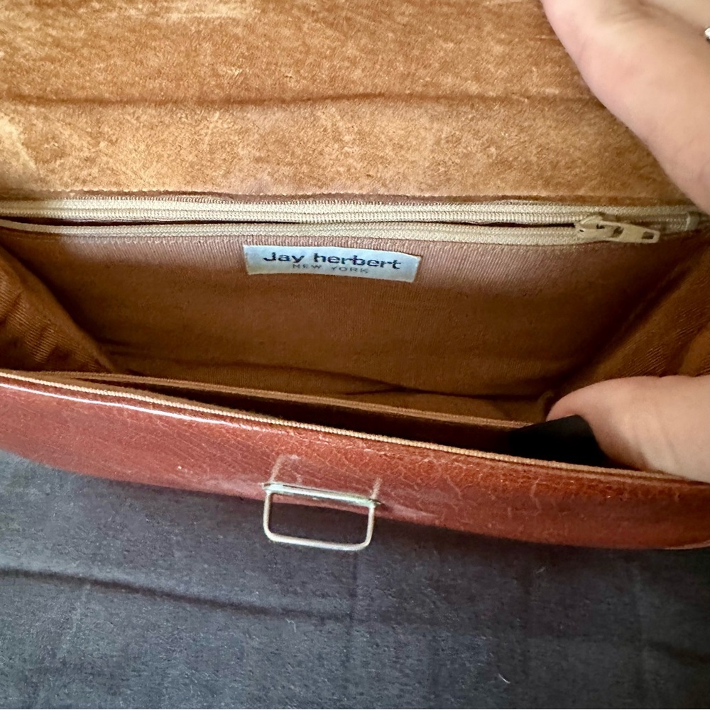 Vintage Jay Herbert New York Honey Brown Leather Bag - Picture 3 of 8